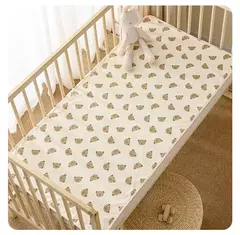 Imagem do Tapete de urina lavável impermeável para bebê Protetor de cama bonito dos desenhos animados Cama de fralda Pano respirável Almofadas de urina para crianças