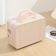 Mão estilo japonês com alça na bagagem, cosméticos para maquiagem, bolsa organizadora de viagem com protetores metálicos 14";;VERDADEIRO;;"Black - comprar online