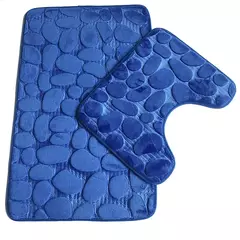 Jogo antiderrapante da esteira do banho do banheiro, Tapete De Cobblestone, Tapetes de chuveiro absorventes, Tampa do vaso sanitário, 2Pcs Set, 3 Pcs na internet