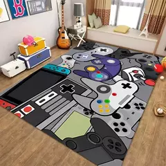 Gamer Controller Pattern Carpet for Home, Living Room, Boy Bedroom, Big Area Mat, Impressão artística, corredor, decoração para crianças na internet