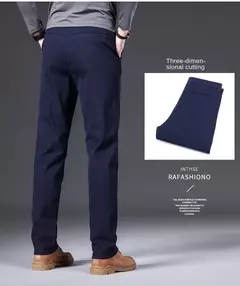 KUBRO-Calças de tecido fosco elástico para homens, calças formais, terno social, traje casual, primavera, outono, 2023