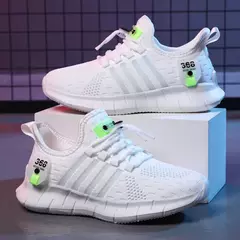 Moda calçados esportivos para crianças, tênis de malha respirável para meninos e meninas, sapatos leves ao ar livre - Wolf Magazine