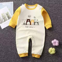 Bebê recém-nascido macacão meninas meninos bonito dos desenhos animados animal listra roupas para crianças 0-24 meses outono macacão roupas trajes - comprar online