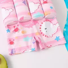 Imagem do Maiô flutuante para crianças, roupa de banho com estampa de desenho animado, peça única, flutuante, proteção contra queimaduras, roupas de banho para meninos e meninas