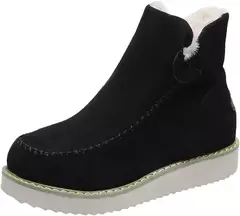 Botas de neve curtas para mulheres, Calçado casual, Botas de inverno quente - Wolf Magazine