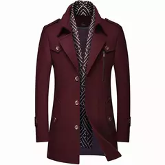 Inverno casacos de lã masculina nova moda meio longo cachecol gola de algodão acolchoado grosso quente casaco de lã masculino trench coat M-5Xl na internet
