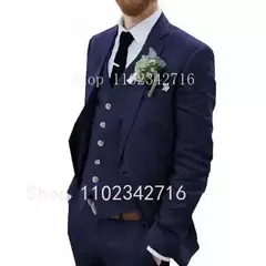 Smoking Do Noivo Para Casamento Groomsman, Terno Masculino, Traje De Linho, Calças Jaqueta E Coletes, 3 PCs, Summer Beach Smoking, 2023