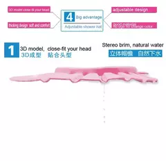 Touca de banho ajustável para bebê, proteger shampoo, escudo do cabelo, banho de saúde, chapéu impermeável para criança, 1PC - comprar online