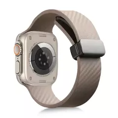 Pulseira de fibra de carbono para Apple Watch, Ultra 2 bandas, pulseira magnética de silicone, 49mm, 44mm, 45mm, 41mm, 40mm, iWatch Series 9, 8, 7, 6, SE, 5, 4 - comprar online