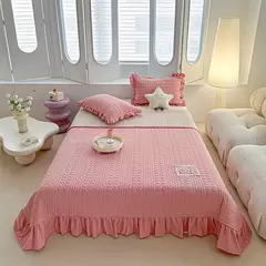 Colchas de verão de cor sólida para cama de casamento 150 coreano queensize colcha e fronha nova classe a capas de cama de casal sofá - loja online