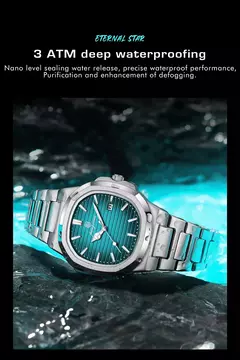 Poedagar-Relógio Quartz Masculino de Luxo, Relógio de Negócios Impermeável, Relógio Masculino, Data Luminosa, Aço Inoxidável, Quadrado, Novo, 2022 - Wolf Magazine