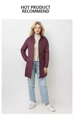SANTELON-Casaco Longo Embalável Puffer Feminino, Capuz Destacável, Peso Leve, Quente, Solto, Outwear Sólido, Tamanho Asiático na internet