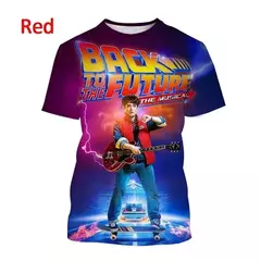 Imagem do Camiseta Estampada 3D Homem e Mulher De Volta Para o Futuro, Streetwear com decote O, Moda Casual, Esportes, Menino, Menina, Tops Engraçados, Verão