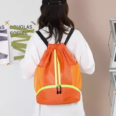 Saco de cordão para homens e mulheres, mochila esportiva ao ar livre, saco de grande capacidade para futebol e basquete, bolso à prova de umidade - Wolf Magazine