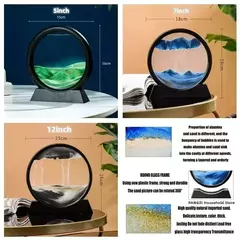 3D Moving Sand Art Picture, Vidro Redondo, Sandscape Do Mar Profundo, Ampulheta, Artesanato Fluindo, Pintura Em Areia, Escritório, Decoração De Casa, Presente - comprar online