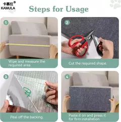 Cortável auto-adesivo tapete gatos placa de risco parede anti gato risco sofá diy gatos placa de risco sofá proteção patas afiar - Wolf Magazine