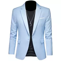 Blazers boutique casuais masculinos, jaqueta monocromática, terno slim fit, casaco de lazer, boutique de moda, novo, 2023