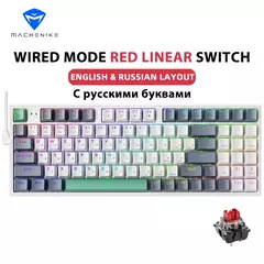Machenike-K500 Teclado mecânico para jogos, Teclado com fio, Hot Swappable, 94 teclas, RGB Light, Mac, Windows - loja online