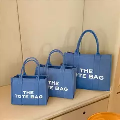 Bolsa tote feminina casual lona grande capacidade bolsas femininas designer letras ombro crossbody sacos de luxo grande shopper - comprar online