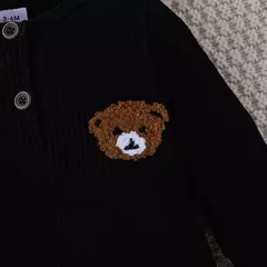 Urso dos desenhos animados Tiny Button Onesies para o bebê recém-nascido, macacão infantil de manga comprida, macacão infantil, 0 a 18 meses - Wolf Magazine