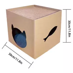 Casa universal do risco do cartão para gatos, Caixa do risco do gato, Brinquedo do arranhão do gato, Brinquedo do risco do gatinho - Wolf Magazine