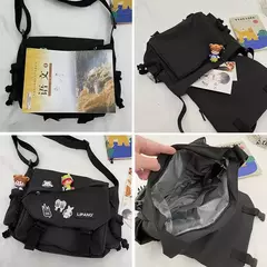Bolsa Crossbody Japonesa de Grande Capacidade para Mulheres, Bolsas de Nylon, Ombro, Workwear Retro, Carteiro Bolsas na internet