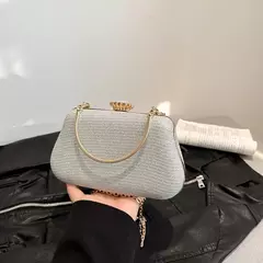 Imagem do Saco de noite luxuoso para mulheres, alto design, banquete de festa, saco de glitter para senhoras, embreagem do casamento, bolsa de ombro, bolsa de corrente, marca