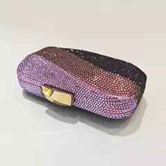 Bolsa de ombro strass cristal brilhante de luxo para mulheres, mini bolsa para festa de casamento, corrente, bolsa noite, banquete, moda senhora