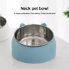 Tigelas criativas de aço inoxidável para animais de estimação, alimentador inclinado de gatinho e cachorro, bebendo, cães e gatos, adorável, 1pc
