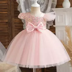 Vestidos de lantejoulas princesa feminina, vestido de batismo, festa de casamento infantil, Natal, vestido novo de luxo, 2022 na internet