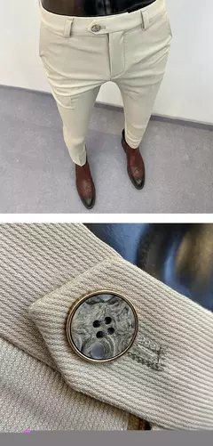 Homens terno calças calças formais pantalone hombre estiramento fino cor sólida vestido casual calças de comprimento total moda novas roupas masculinas - Wolf Magazine