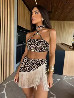 Conjunto sexy de biquíni feminino, sutiã de renda, mini saia, férias de praia, fato de banho feminino casual, 2 peças, verão - Wolf Magazine
