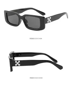 Imagem do Luxo Design Square Sunglasses para homens e mulheres, pequeno retângulo Street Sun Glasses, Vintage condução personalizado Shades, moda