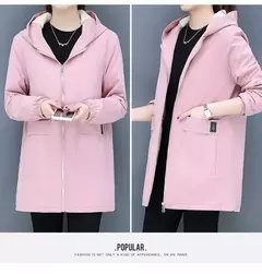 Casaco de algodão acolchoado de comprimento médio feminino, lã de cordeiro grossa quente, blusa feminina com capuz, todo apto, novo, outono, inverno, 2023 - comprar online