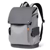 Alta Qualidade PU Couro Waterproof Men's Laptop Mochila Grande Computador Mochila para Negócios Urban Man Mochila Carregamento USB