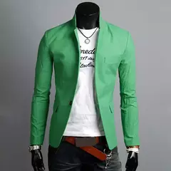 Masculino casual blazer primavera outono cor sólida lapela colarinho botão bolsos decoração terno de negócios topos festa de casamento outwear casaco - loja online