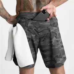 Shorts Jogger Quick Dry masculino, calças curtas para musculação, com bolso com zíper, ginástica fitness, verão 2022 na internet