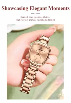 Imagem do POEDAGAR-Relógio de quartzo feminino impermeável em aço inoxidável, relógio feminino elegante, relógios de luxo para senhoras, alta qualidade