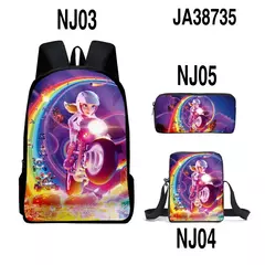 Super Mario Brothers Mario Escola Primária e Secundária Mochila Escolar, 3D Cartoon Mochila, Meninos e Meninas, Novo Filme, Conjunto de 3Pc na internet