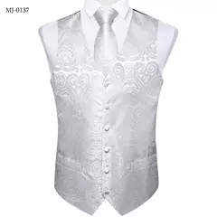 Festa de casamento ouro colete paisley floral jacquard colete masculino 4 pçs colete gravata lenço anel hanky abotoaduras conjunto dibangu na internet