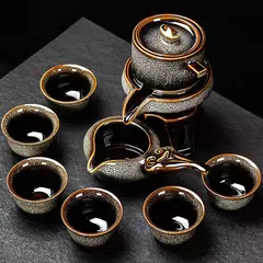 Imagem do Conjunto de chá tradicional chinês de 8 peças, conjunto de chá kung fu de alta qualidade, bule de porcelana e xícara de chá, conjunto de chá automático para 6 pessoas