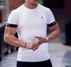 Imagem do Camiseta corrida de manga curta masculina, camiseta respirável casual, blazer de treino fitness, corrida ao ar livre, verão, alta qualidade, nova