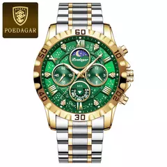 POEDAGAR-Relógio Quartz de Luxo Masculino, Impermeável, Luminoso, Aço Inoxidável, Cronógrafo, Relógio, Esportes, Homem - comprar online
