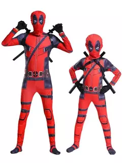 Adulto deadpool traje deadpool crianças terno cosplay máscara terno super-herói criança macacão traje de halloween criança macacão conjunto - loja online
