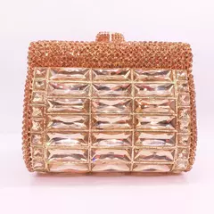 Bolsa de cristal strass para mulheres, bolsas femininas de luxo, baile de cristal, senhora, diamante, festa de casamento, bolsas de ombro - Wolf Magazine