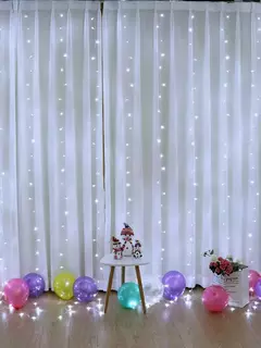 Imagem do 6x3m/3x3m grinalda na cortina festão de alimentação usb (com controle remoto) guirlanda de ano novo luzes led decoração de natal