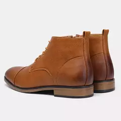 Ankle Boots confortáveis para homens, marca de moda estilo americano, 2024
