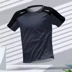New Hot-Selling Outdoor Running Sports Respirável Quick-Secagem Roupas de Fitness Casual Wear Impressão 3D Em Torno Do Pescoço Adulto T-Shirt na internet