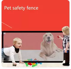 Pet Folding Malha Respirável Playpen, Dog Safety Fence, Indoor Baby Gate, Barreira de Cercas com Gancho, Tamanho Pequeno e Grande, 4Pcs - comprar online