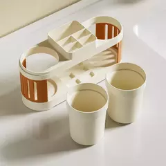 Conjunto Copo Escova de Dentes e Enxaguante Bocal, Prateleira de Creme Dental, Simples e Avançado, Tudo-em-Um, Lavagem do Banheiro, Porta-copos, Novo - comprar online